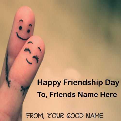 Finger Friends Happy Friendship Day Name Pictures Free Editing